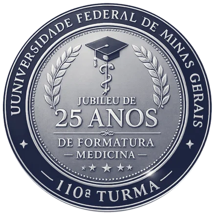 Selo do jubileu de 25 anos de formatura em Medicina da 110ª turma da UFMG